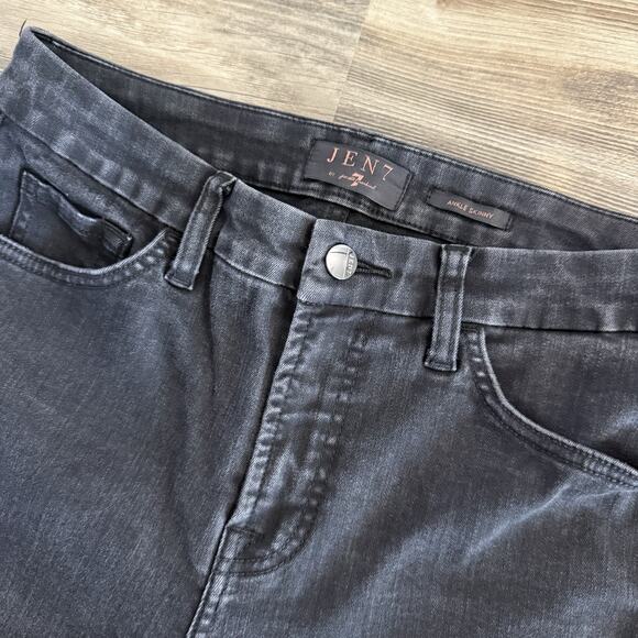 JEN7 by 7 For All Mankind Women’s Ankle Skinny Jeans Size 8 Black High Rise - Picture 4 of 7